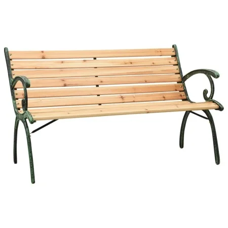 Banco de jardín hierro fundido y madera maciza de abeto 116 cm de vidaXL, Bancos de jardín - Ref: Foro24-319572, Precio: 129,...