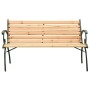 Banco de jardín hierro fundido y madera maciza de abeto 116 cm de vidaXL, Bancos de jardín - Ref: Foro24-319572, Precio: 140,...