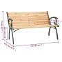 Banco de jardín hierro fundido y madera maciza de abeto 116 cm de vidaXL, Bancos de jardín - Ref: Foro24-319572, Precio: 129,...