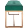 Banco de terciopelo verde oscuro 110x36x45 cm by vidaXL, Benches for halls and storage - Ref: Foro24-350601, Price: 108,39 €,...