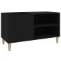 Plywood black record storage unit 84.5x38x48 cm by vidaXL, CD and DVD storage - Ref: Foro24-831942, Price: 53,05 €, Discount: %