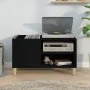Plywood black record storage unit 84.5x38x48 cm by vidaXL, CD and DVD storage - Ref: Foro24-831942, Price: 53,05 €, Discount: %