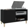 Plywood black record storage unit 84.5x38x48 cm by vidaXL, CD and DVD storage - Ref: Foro24-831942, Price: 53,05 €, Discount: %