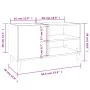Plywood black record storage unit 84.5x38x48 cm by vidaXL, CD and DVD storage - Ref: Foro24-831942, Price: 53,05 €, Discount: %