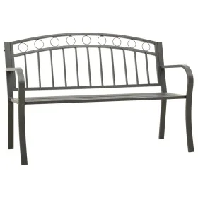 Banco de jardín acero gris 120 cm de vidaXL, Bancos de jardín - Ref: Foro24-319586, Precio: 99,52 €, Descuento: %
