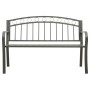 Banco de jardín acero gris 120 cm de vidaXL, Bancos de jardín - Ref: Foro24-319586, Precio: 104,23 €, Descuento: %