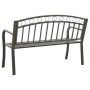 Banco de jardín acero gris 120 cm de vidaXL, Bancos de jardín - Ref: Foro24-319586, Precio: 104,23 €, Descuento: %