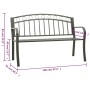 Banco de jardín acero gris 120 cm de vidaXL, Bancos de jardín - Ref: Foro24-319586, Precio: 104,23 €, Descuento: %