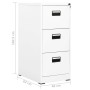 Armario archivador de acero blanco 46x62x102,5 cm en Armarios archivadores | Comprar online en Foru.es
