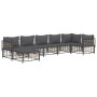 Set muebles de jardín 7 pzas y cojines ratán PE gris antracita de vidaXL, Sofás de exterior - Ref: Foro24-3186775, Precio: 54...