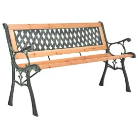Banco de jardín hierro fundido y madera maciza de abeto 116 cm de vidaXL, Bancos de jardín - Ref: Foro24-319571, Precio: 79,2...