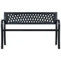 Banco de jardín acero negro 120 cm de vidaXL, Bancos de jardín - Ref: Foro24-319582, Precio: 85,93 €, Descuento: %