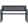 Banco de jardín acero negro 120 cm de vidaXL, Bancos de jardín - Ref: Foro24-319582, Precio: 85,31 €, Descuento: %