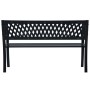 Banco de jardín acero negro 120 cm de vidaXL, Bancos de jardín - Ref: Foro24-319582, Precio: 85,31 €, Descuento: %