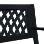 Banco de jardín acero negro 120 cm de vidaXL, Bancos de jardín - Ref: Foro24-319582, Precio: 85,93 €, Descuento: %