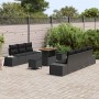 Conjunto de sofás de jardín 10 pcs Negro ratán sintético en Sofás de exterior | Comprar online en Foru.es