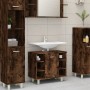 Armario de baño madera contrachapada roble ahumado 60x32x53,5cm de vidaXL, Muebles de baño - Ref: Foro24-826372, Precio: 49,4...