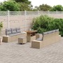 Conjunto de sofás de jardín 10 pcs Beige ratán sintético en Sofás de exterior | Comprar online en Foru.es