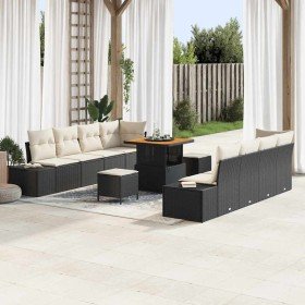 Conjunto de sofás de jardín 11 pcs Negro ratán sintético en Sofás de exterior | Comprar online en Foru.es