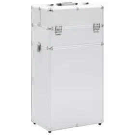 Maletín trolley de maquillaje de aluminio plateado de vidaXL, Neceseres - Ref: Foro24-91821, Precio: 109,37 €, Descuento: %