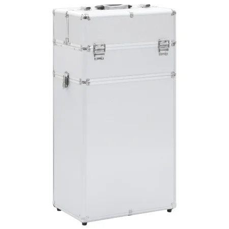 Maletín trolley de maquillaje de aluminio plateado de vidaXL, Neceseres - Ref: Foro24-91821, Precio: 109,37 €, Descuento: %