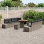 Conjunto de sofás de jardín 11 pcs Gris ratán sintético en Sofás de exterior | Comprar online en Foru.es