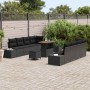 Conjunto de sofás de jardín 11 pcs Negro ratán sintético en Sofás de exterior | Comprar online en Foru.es