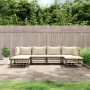 Juego de muebles de jardín 6 pzas cojines antracita ratán PE de vidaXL, Sofás de exterior - Ref: Foro24-3186778, Precio: 462,...