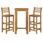 Mesa y taburetes altos de jardín 3 pzas madera maciza acacia de vidaXL, Conjuntos de jardín - Ref: Foro24-3154390, Precio: 24...