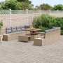 Conjunto de sofás de jardín 11 pcs Beige ratán sintético en Sofás de exterior | Comprar online en Foru.es