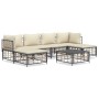 Set muebles de jardín 7 pzas y cojines ratán PE gris antracita de vidaXL, Sofás de exterior - Ref: Foro24-3186780, Precio: 51...