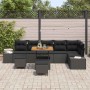 Conjunto de sofás de jardín 9 pcs Negro ratán sintético en Sofás de exterior | Comprar online en Foru.es