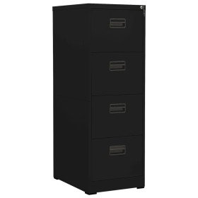 Armario archivador de acero negro 46x62x133 cm en Armarios archivadores | Comprar online en Foru.es
