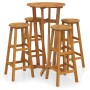Mesa y taburetes altos de jardín 5 pzas madera maciza acacia de vidaXL, Conjuntos de jardín - Ref: Foro24-3154381, Precio: 24...