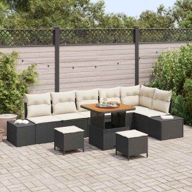 Conjunto de sofás de jardín 9 pcs Negro ratán sintético en Sofás de exterior | Comprar online en Foru.es