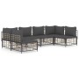 Juego de muebles de jardín 6 pzas cojines antracita ratán PE de vidaXL, Sofás de exterior - Ref: Foro24-3186787, Precio: 482,...