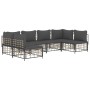 Juego de muebles de jardín 6 pzas cojines antracita ratán PE de vidaXL, Sofás de exterior - Ref: Foro24-3186787, Precio: 482,...