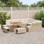 Conjunto de sofá de jardín 12 pcs Beige Poliratán en Sofás de exterior | Comprar online en Foru.es