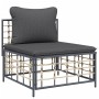 Juego de muebles de jardín 6 pzas cojines antracita ratán PE de vidaXL, Sofás de exterior - Ref: Foro24-3186787, Precio: 482,...