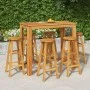 Mesa y taburetes altos de jardín 7 pzas madera maciza acacia de vidaXL, Conjuntos de jardín - Ref: Foro24-3154395, Precio: 39...