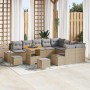 Conjunto de sofá de jardín 12 pcs Beige Poliratán en Sofás de exterior | Comprar online en Foru.es