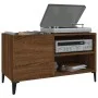 Scheibenschrank aus braunem Eichensperrholz, 84,5 x 38 x 48 cm von vidaXL, CD- und DVD-Speicher - Ref: Foro24-831956, Preis: ...