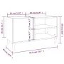 Scheibenschrank aus braunem Eichensperrholz, 84,5 x 38 x 48 cm von vidaXL, CD- und DVD-Speicher - Ref: Foro24-831956, Preis: ...