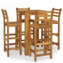 Mesa y taburetes altos de jardín 5 pzas madera maciza acacia de vidaXL, Conjuntos de jardín - Ref: Foro24-3154391, Precio: 41...