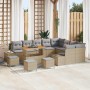 Conjunto de sofá de jardín 13 pcs Beige Poliratán en Sofás de exterior | Comprar online en Foru.es