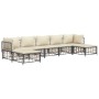 Set muebles de jardín 7 pzas y cojines ratán PE gris antracita de vidaXL, Sofás de exterior - Ref: Foro24-3186782, Precio: 54...