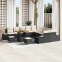 Conjunto de sofás de jardín 13 pcs Negro ratán sintético en Sofás de exterior | Comprar online en Foru.es