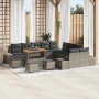 Conjunto de sofás de jardín 14 pcs Gris ratán sintético en Sofás de exterior | Comprar online en Foru.es