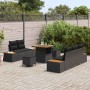 Conjunto de sofás de jardín 8 pcs Negro ratán sintético en Sofás de exterior | Comprar online en Foru.es