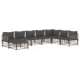 Juego de muebles de jardín 8 pzas y cojines ratán PE antracita de vidaXL, Sofás de exterior - Ref: Foro24-3186791, Precio: 62...